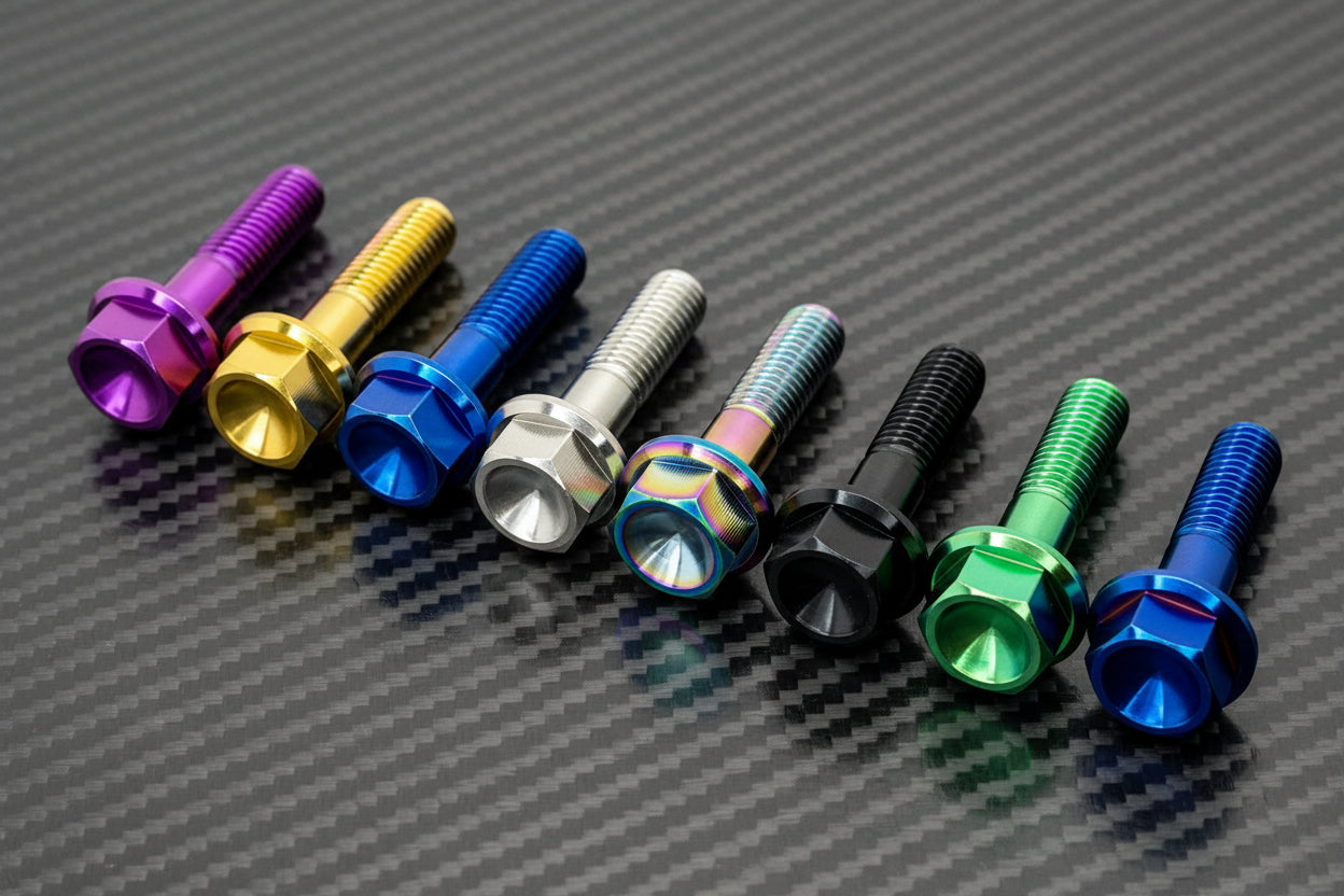 Titanium M8x1.25x35mm Hex Flange Bolt (Aerospace Grade)
