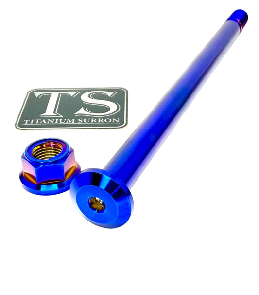 Titanium Grade 5 Rear Axle and Nut - Yozma IN10 - M12x1.25 | Titanium Surron