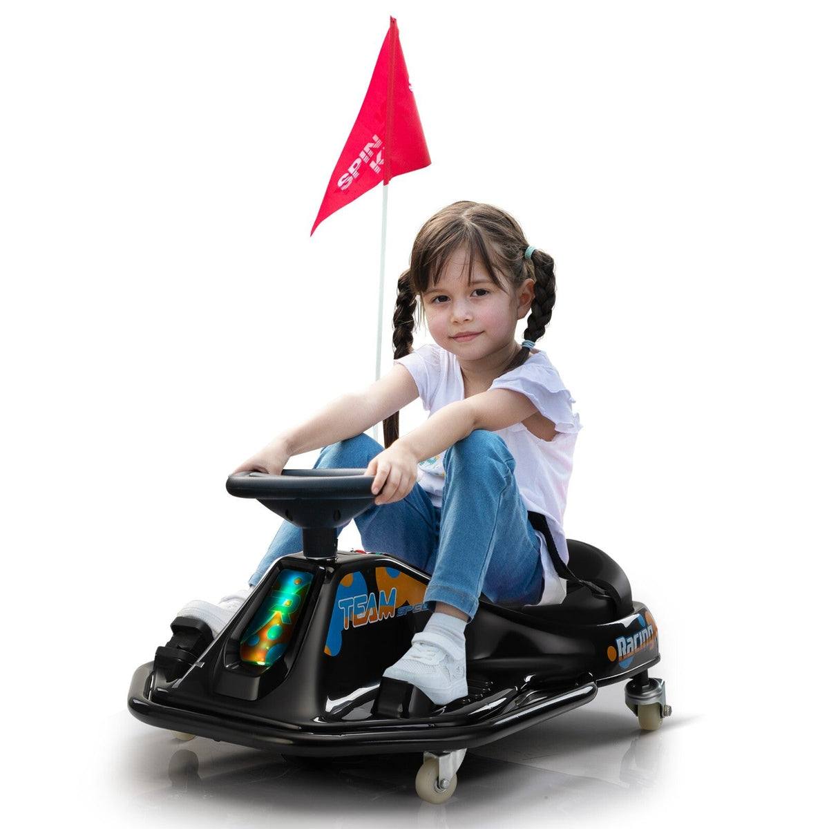 24V Electric Ride-On Drift Go-Kart Toy for Kids Ages 6-12