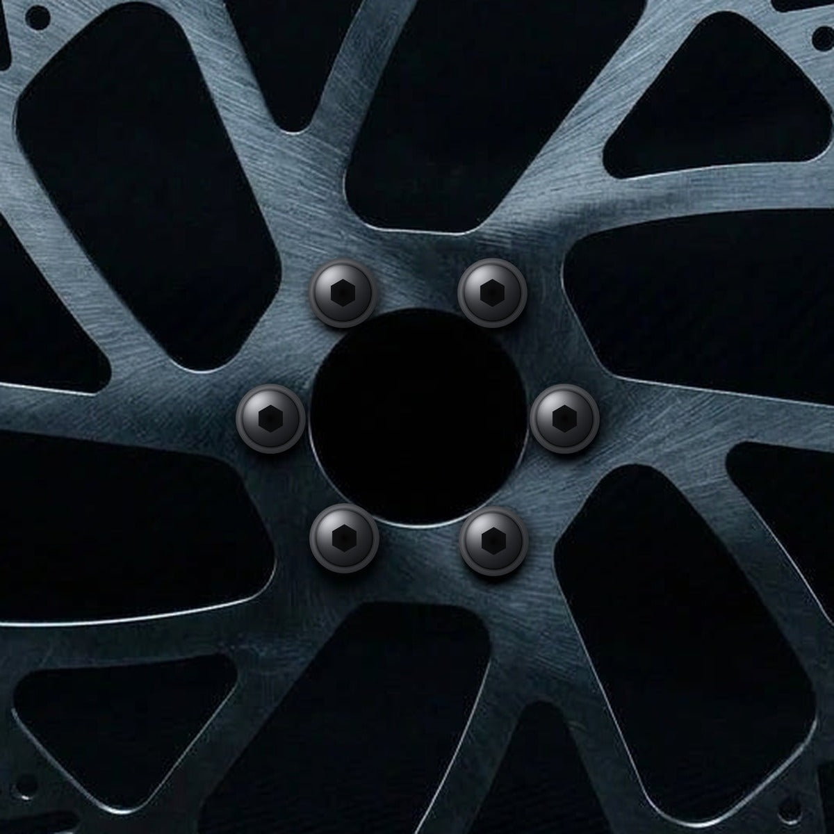 Ultra Bee 240mm rotor with Black titanium rotor bolts installed