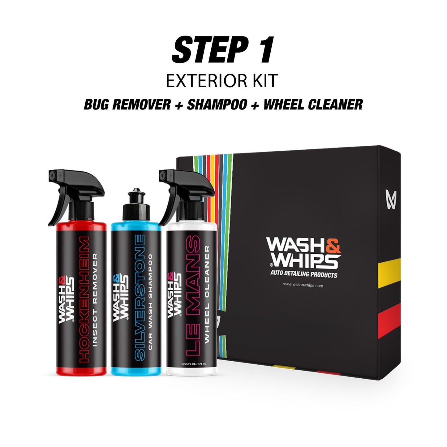 WASH&WHIPS 3 - Step Car Care System