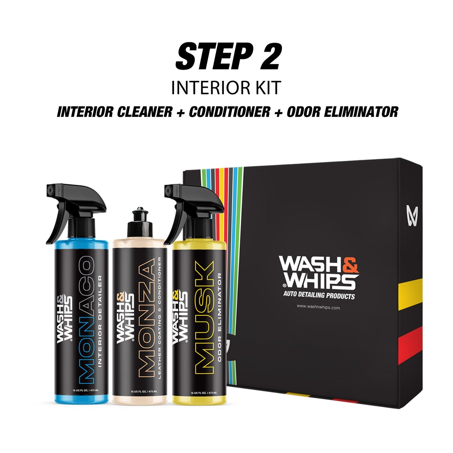 WASH&WHIPS CLEAN - Interior Car Wash Kit (Step 2)