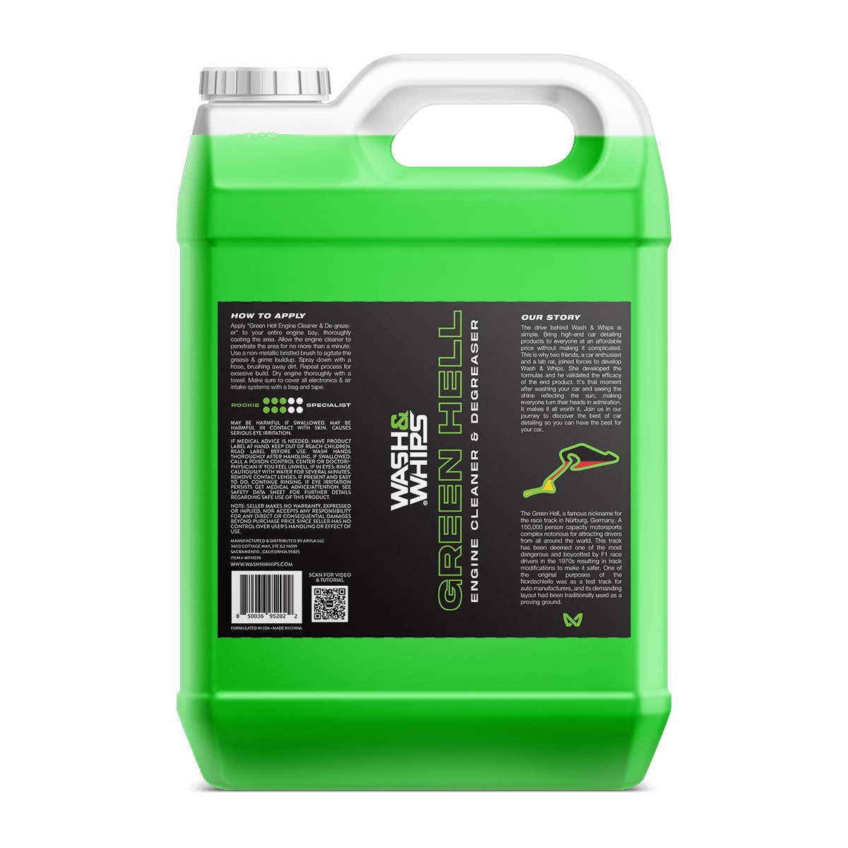 WASH&WHIPS Green Hell Engine Cleaner & Degreaser