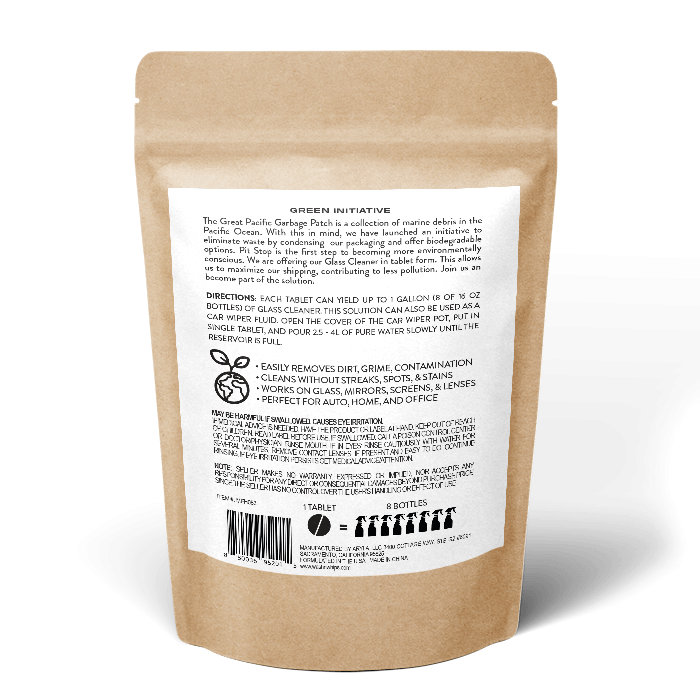 WASH&WHIPS Pit Stop Glass Cleaner / All Surface Cleaner Refill Tablets (Makes 5 Gallons)